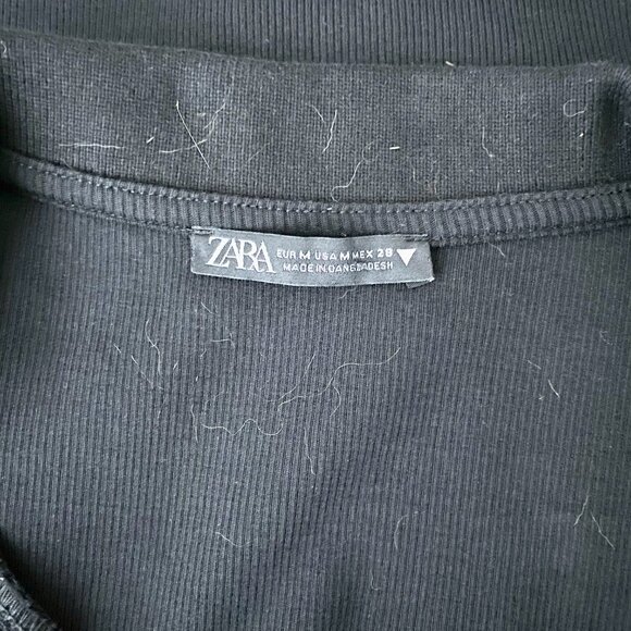 Zara - Black Knit Polo Dress - Picture 2 of 5
